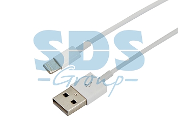 Кабель USB-A – Lightning для Apple, 1А, 1м, ПВХ, белый REXANT