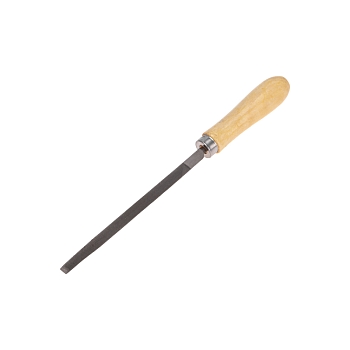 Напильник треугольный KRANZ 150 мм, деревянная ручка