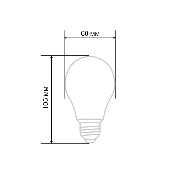 Лампа филаментная Груша A60 9,5Вт 1140Лм 4000K E27 диммируемая, прозрачная колба REXANT
