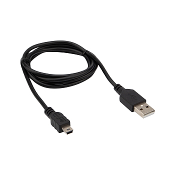 Кабель USB-A – mini USB, 1А, 1м, ПВХ, черный REXANT