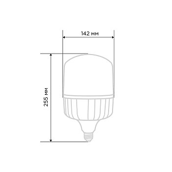 Лампа светодиодная высокомощная 100Вт E27 (+переходник E40) 9500Лм 4000K REXANT