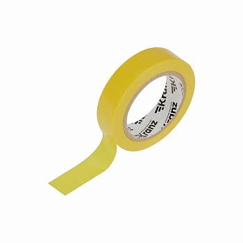 Изолента ПВХ 0,13х15 мм, 10 м, желтая KRANZ