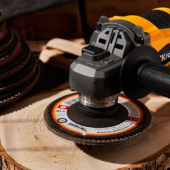 Круг лепестковый торцевой, P120, 115х22,2мм KRANZ