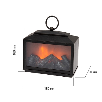 Декоративный камин Сканди с эффектом живого огня 18х9х16 см, батарейки 3хС (не в комплекте)