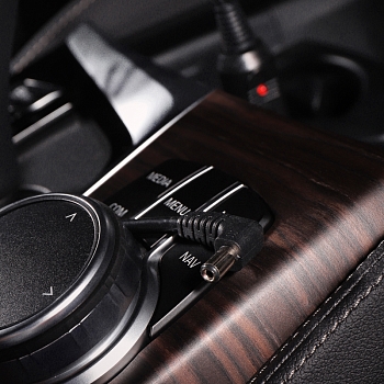 Автозарядка с индикатором (разъем 2.1х5.5) (АЗУ) шнур спираль 1.5 м  REXANT