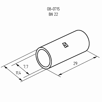 Соединительная гильза L-29мм, 25мм² (ГМЛ (DIN) 25) REXANT