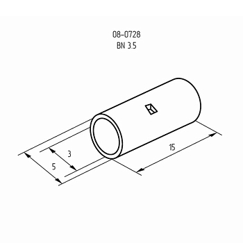 Соединительная гильза L-15мм, 2,5-4мм² (ГМЛ (DIN) 4) REXANT
