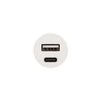 Автозарядка в прикуриватель REXANT АЗУ USB-A+USB-C, 2.4 A белая