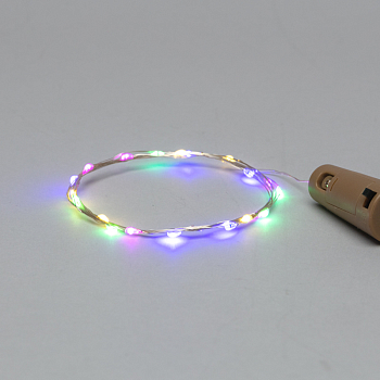 Гирлянда светодиодная Роса с пробкой 2м, 20LED,МУЛЬТИКОЛОР, IP20, 3хLR44 в комплекте NEON-NIGHT