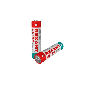 Батарейка алкалиновая ультра AAA/LR03, 1,5В, 2 шт, блистер REXANT