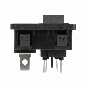 Выключатель клавишный 250 V 6 А (4с) ON-OFF черный с штекером C8 2PIN  REXANT