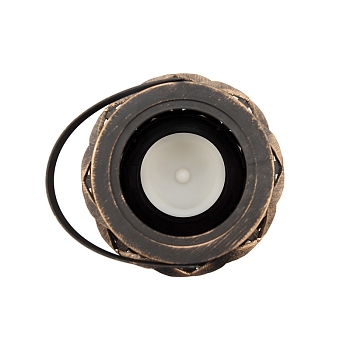 Декоративный фонарь со свечкой, плетеный корпус, бронза, размер 14х14х16,5 см, цвет теплый белый