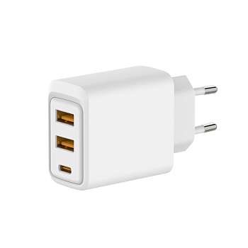 Сетевое зарядное устройство с двумя портами USB-A и одним портом USB-C, 10Вт REXANT