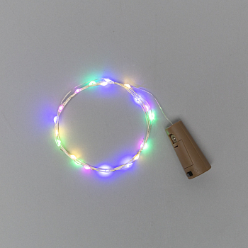 Гирлянда светодиодная Роса с пробкой 2м, 20LED,МУЛЬТИКОЛОР, IP20, 3хLR44 в комплекте NEON-NIGHT