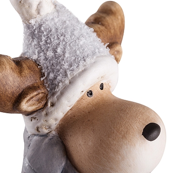 Керамическая фигурка Олененок с шарфом 7x6,5x21 см