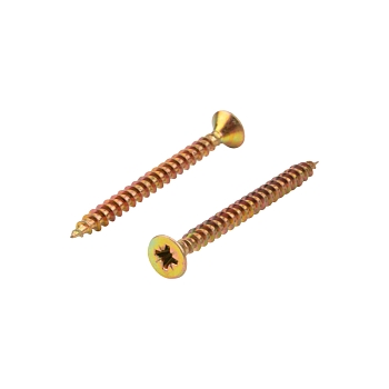 Саморез универсальный 4,5х50 мм, желтый цинк, пакет (10 шт/уп) KRANZ