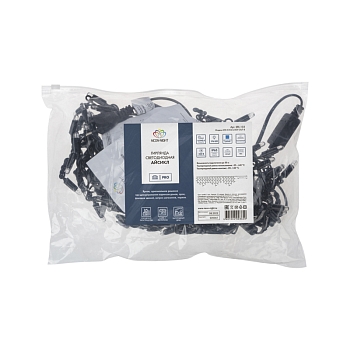 Гирлянда светодиодная Бахрома (Айсикл) 4,8х0,6м 176 LED СИНИЙ черный ПВХ IP65 постоянное свечение 230В нужен блок 303-500 NEON-NIGHT