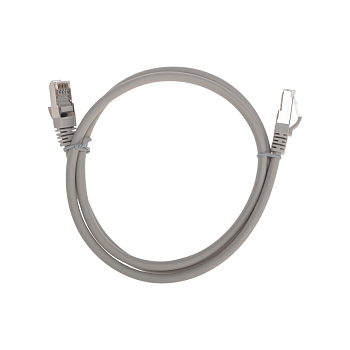 Патч-корд F/UTP, CAT 6, RJ45-RJ45, 26AWG, LSZH, серый, 1м REXANT