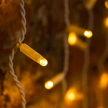 Гирлянда светодиодная Занавес 2х3м 448 LED ТЕПЛЫЙ БЕЛЫЙ прозрачный ПВХ IP65 эффект мерцания 230В нужен блок 303-500-1 NEON-NIGHT