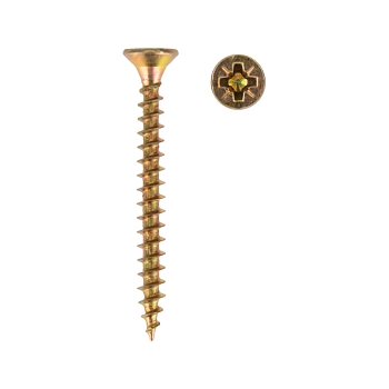 Саморез универсальный 4,5х35 мм, желтый цинк, пакет (50 шт/уп) KRANZ