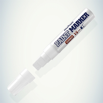 Маркер-краска MunHwa «Jumbo» 15 мм, белая, нитрооснова