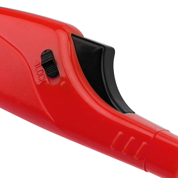 Бытовая газовая пьезозажигалка с классическим пламенем многоразовая (1 шт.) красная  СК-306  СОКОЛ