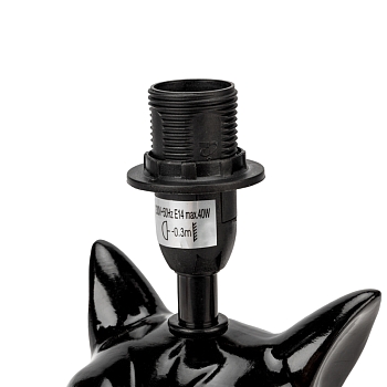 Светильник декоративный настольный МОБИ "Бульдог", с цоколем Е14, 40Вт, цвет черный REXANT