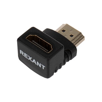 Переходник аудио/видео, (гнездо HDMI - штекер HDMI), угловой, 1 шт. REXANT