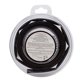 Трубка термоусаживаемая ТУТ нг 5,0/2,5мм, черная, ролик 2,44м REXANT