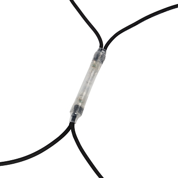 Гирлянда Сеть 2x4м, черный КАУЧУК, 560 LED Белые/Синие (шнур питания в комплекте)