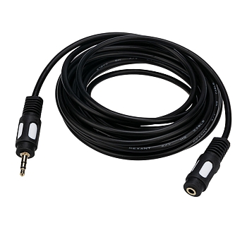 Шнур Стерео 3,5 мм штекер - Стерео 3,5 мм штекер, длина 5 метров (GOLD) REXANT