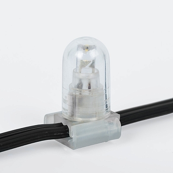 Гирлянда LED Clip Light 12V шаг 150 мм, цвет диодов ТЕПЛЫЙ БЕЛЫЙ, Flashing (Белый)
