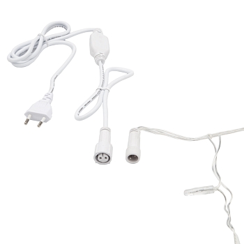 Гирлянда светодиодная Занавес 2x0,8м 160 LED КРАСНЫЙ прозрачный ПВХ IP65 постоянное свечение 230В блок в комплекте NEON-NIGHT