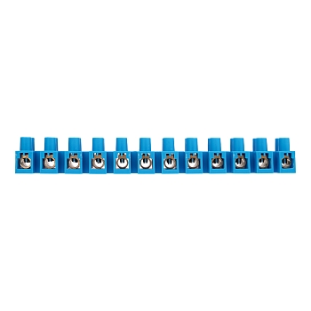 Клеммная винтовая колодка KВ-40 25-40, ток 100 A, полипропилен синий REXANT (10 шт./уп.)