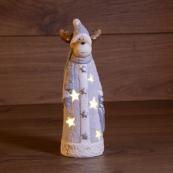 Керамическая фигурка Олененок с шарфом 7x6,5x21 см
