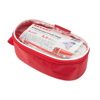 Трос буксировочный 3,5т, 5м, с двумя крюками, в чехле REXANT