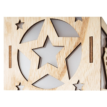 Деревянная фигурка с подсветкой Волшебный фонарик 13,8x11x11 см