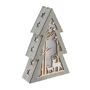 Деревянная фигурка с подсветкой Елочка 20х6,5х29 см