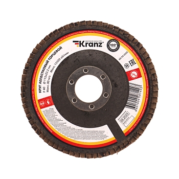 Круг лепестковый торцевой, P40, 115х22,2мм KRANZ