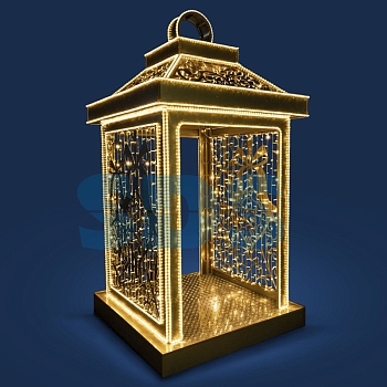 Декоративная 3D фигура Фонарик золотой 406 см