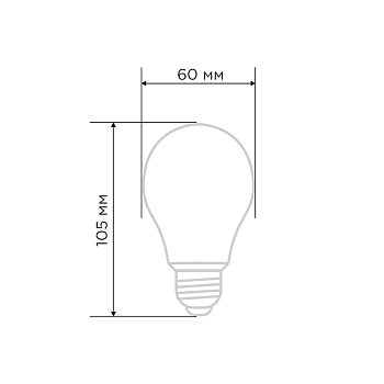 Лампа филаментная Груша A60 7,5Вт 750Лм 2700K E27 прозрачная колба REXANT