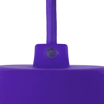 Патрон E27 силиконовый со шнуром 1 м фиолетовый REXANT