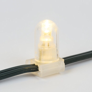Гирлянда LED Clip Light 12V шаг 150 мм, цвет диодов ТЕПЛЫЙ БЕЛЫЙ, Flashing (Белый)