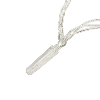 Гирлянда светодиодная Нить 10м 100 LED ТЕПЛЫЙ БЕЛЫЙ прозрачный ПВХ IP65 эффект мерцания 24В соединяется NEON-NIGHT нужен транс-ор 531-100/531-311/531-312