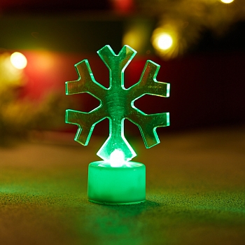 Фигура светодиодная на подставке Снежинка, RGB