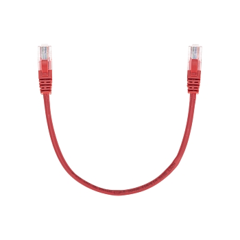 Патч-корд U/UTP, CAT 5e, RJ45-RJ45, 26AWG, LSZH, красный, 0,3м REXANT