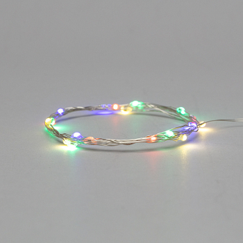 Гирлянда светодиодная Роса 2м, 20 LED, МУЛЬТИКОЛОР, IP20, тонкий батарейный блок, 2хCR2032 в комплекте NEON-NIGHT