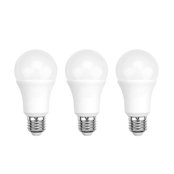 Лампа светодиодная Груша A80 25,5Вт E27 2423Лм 6500K холодный свет (3 шт/уп) REXANT