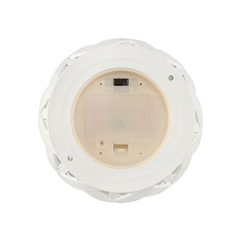 Декоративный фонарь со свечкой, плетеный корпус, белый, размер 14х14х16,5 см, цвет теплый белый