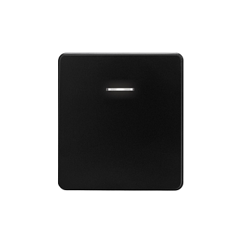 Выключатель ROUND 1 кл проходной (переключатель) с подсветкой 10А с/у оникс KRANZ